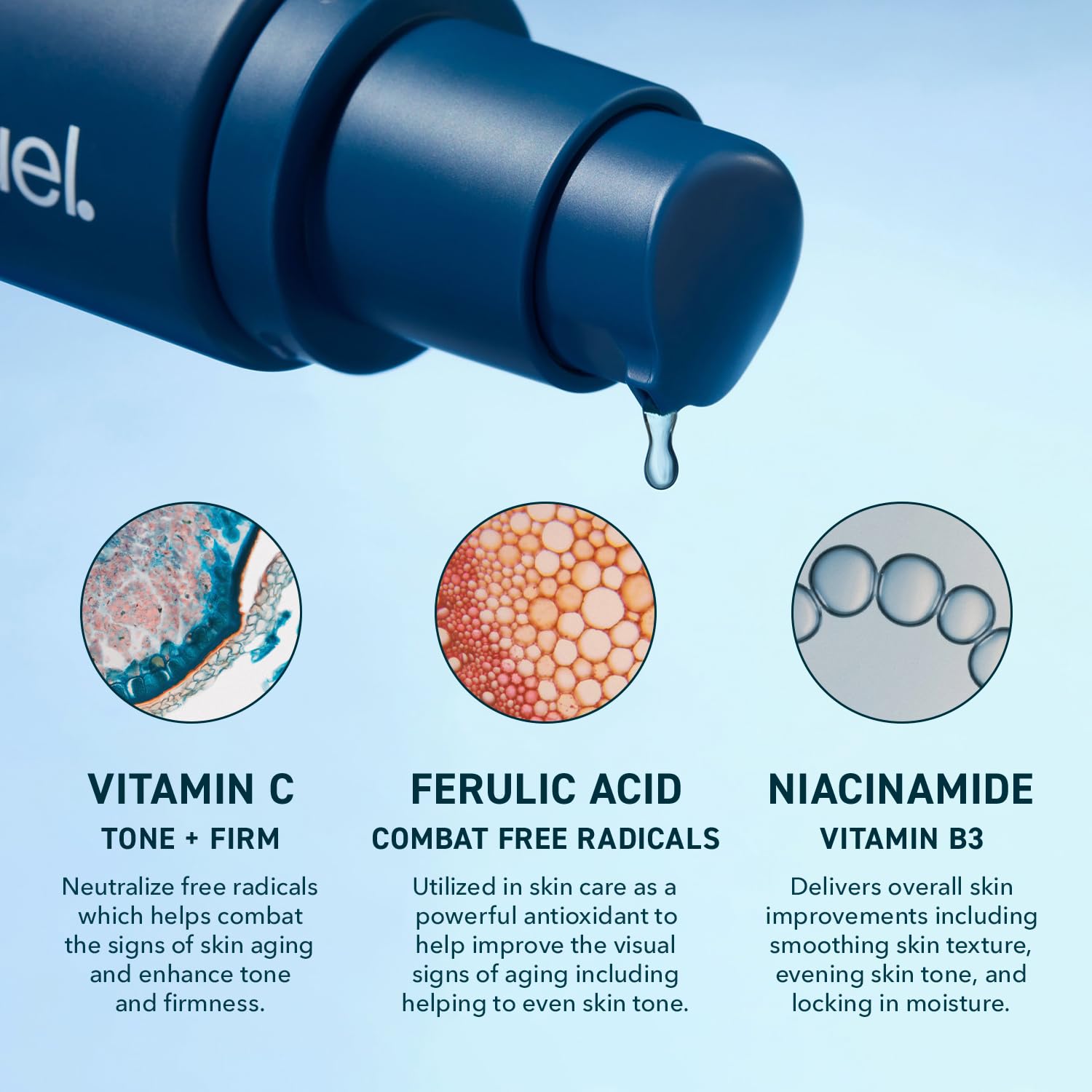 Prequel Skin Lucent-C, Vitamin C Serum for Face. Professional Facial L-Ascorbic Acid, Ferulic Acid Formula with Niacinamide. Clinical Skincare for Luminous Firm Skin. 1oz Pump - Image 3