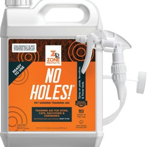 Zone Protects No Holes Digging Dog Prevention Spray – Gallon Trigger Sprayer, Stop Dogs from Digging, Prevents Holes Under Fences, in Yards, and Flower Beds