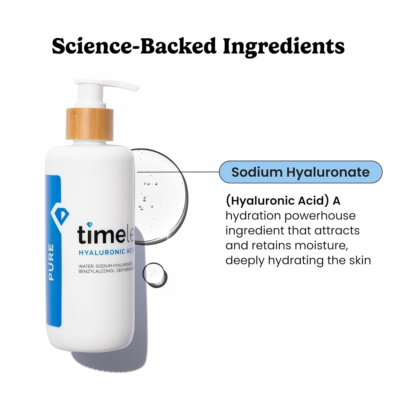 Timeless Skin Care Hyaluronic Acid 100% Pure Serum - Hydrating Face Serum for Personal Care - Fragrance-Free - Hyaluronic Acid - for Skin Care - 8 oz - Image 3