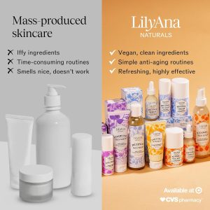 LilyAna Naturals Vitamin C Serum for Face - with Hyaluronic Acid and Vitamin E, Anti Aging Serum, Reduces Age Spots and Sun Damage, Promotes Collagen and Elastin (Double Pack)