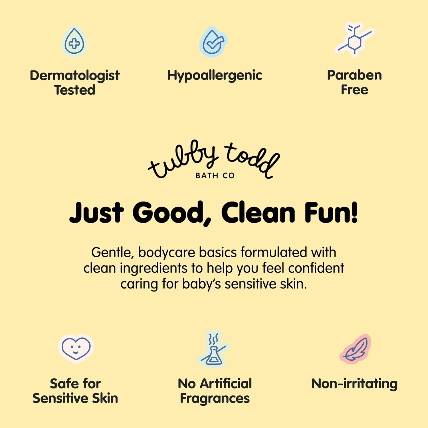 Tubby Todd Bubble Bath for Kids, Toddlers and Babies | Hypoallergenic, Non-Irritating, Sensitive Skin, 2 Pack, 25 fl oz and 8 fl oz, Sweet Quince and Honeysuckle - Image 3