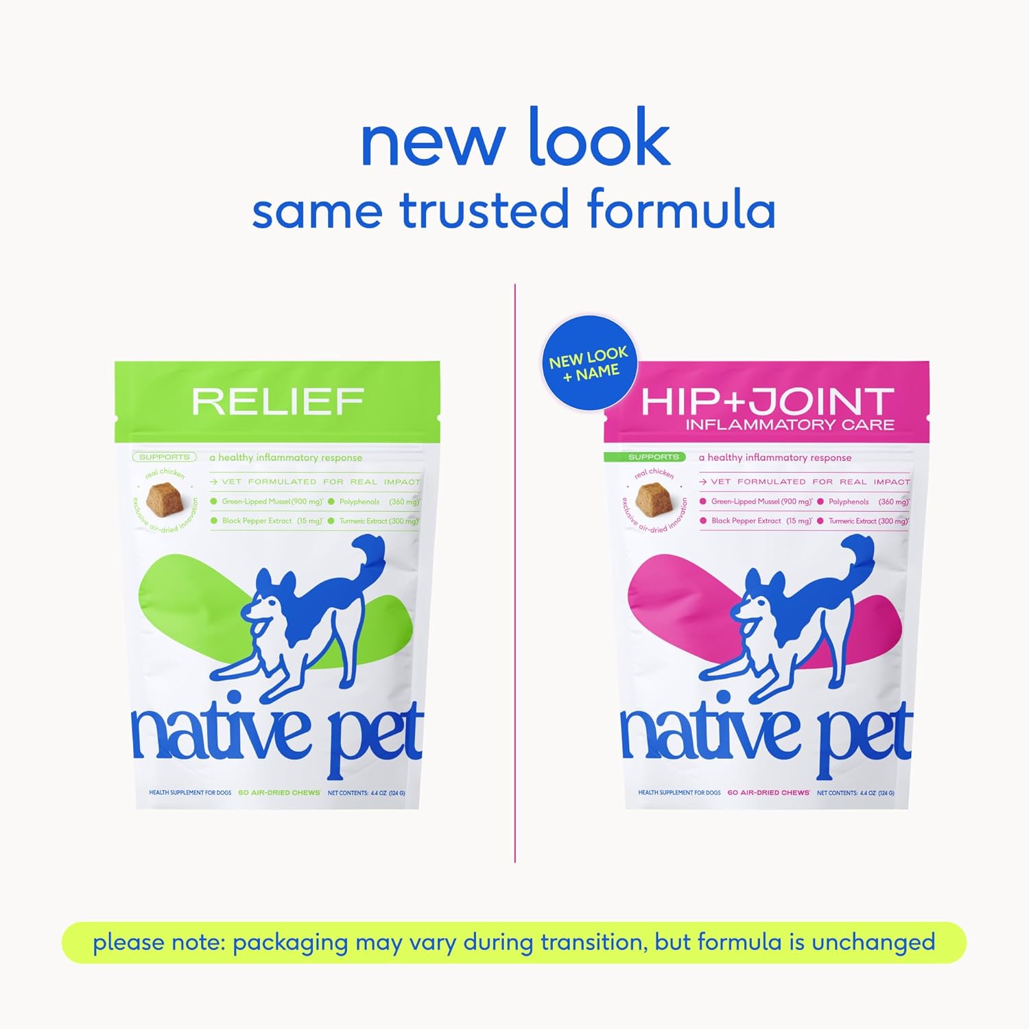Native Pet Inflammatory Care - Pain Relief for Dogs - Green-Lipped Mussel, Turmeric & Collagen for Dogs - Hip and Joint Supplement Supports Healthy Inflammatory Response & Joint Comfort - 120 Chews - Image 3