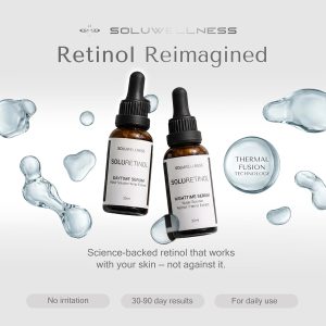 Retinol Serum for Face Wrinkles – Skin Renewing Day & Night System (2 x 30 ml) – Anti Aging Skin Booster Serum, Moisture-Locking Duo for Eyes, Neck & Deep Lines