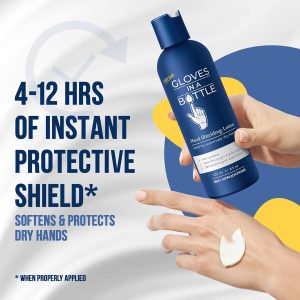 Gloves In A Bottle Shielding Lotion – Hand Lotion for Dry Itchy Skin & Dry Cracked Hands, Skin Barrier Repair Moisturizer, Fragrance Free Non Greasy Hand Cream, 8 oz (Pack of 2)