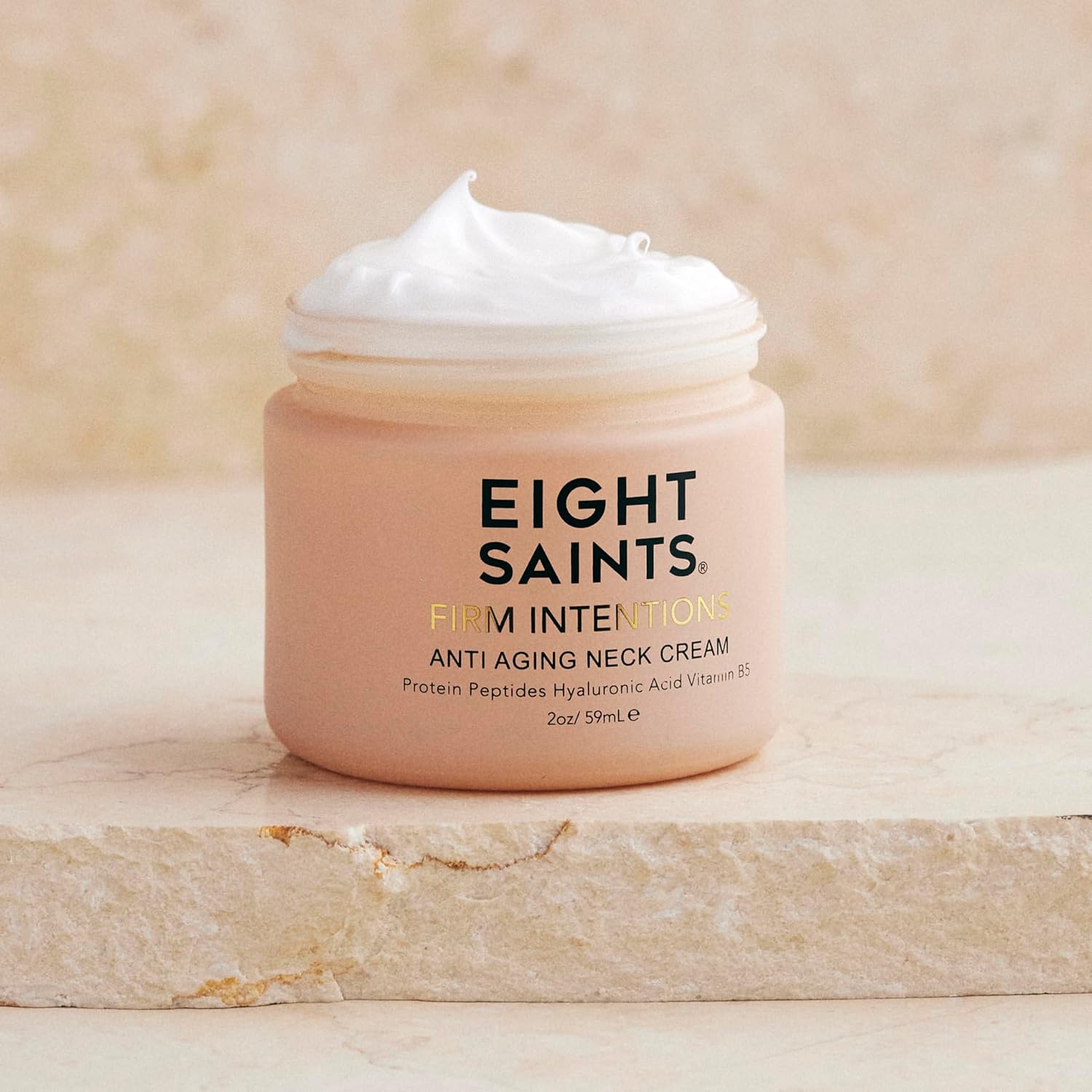 Eight Saints Firm Intentions Anti Aging Neck Cream For Firming Skin and Reducing Wrinkles, with Protein Peptides, Hyaluronic Acid, and Niacinamide, 2 Ounces - Image 3