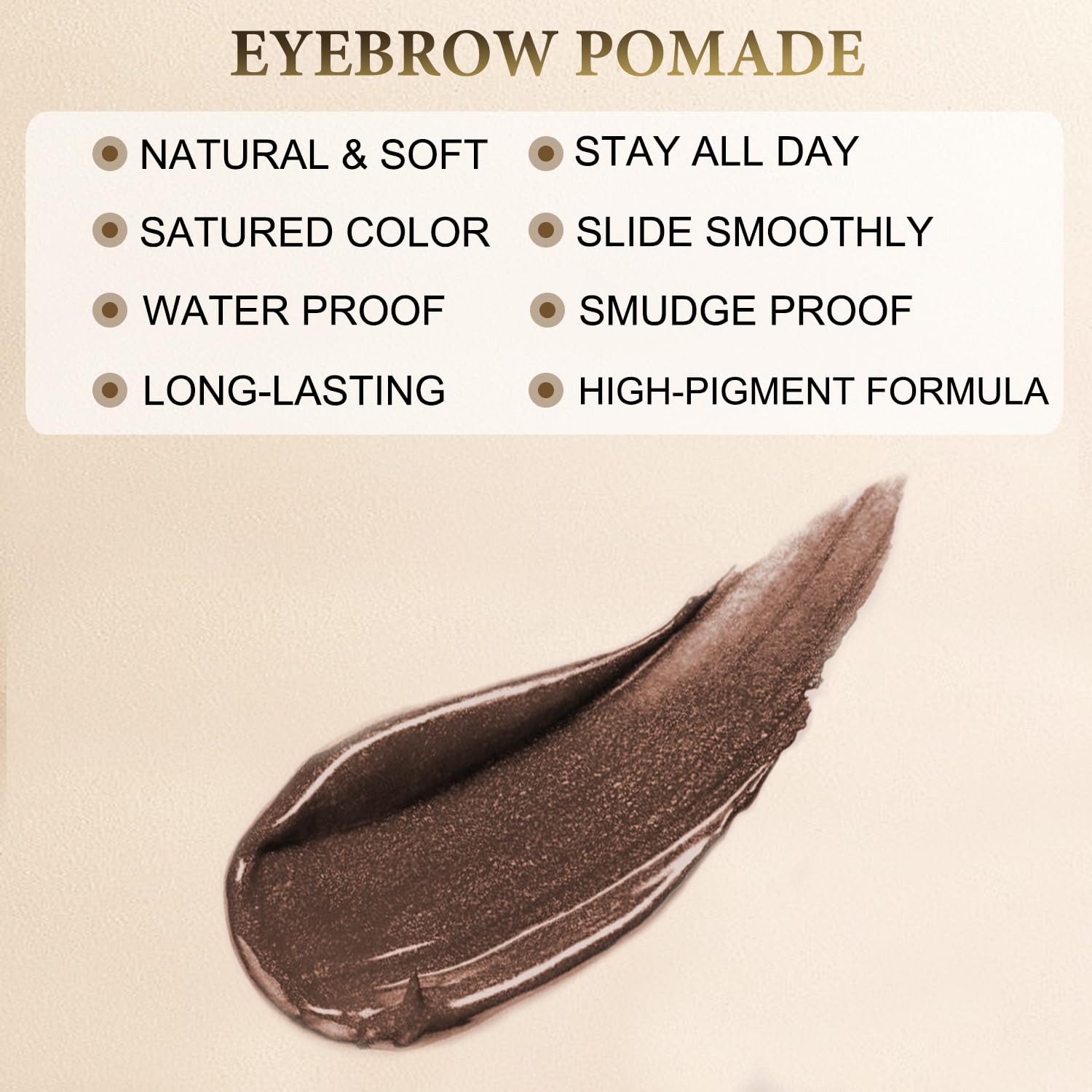LAVONE Eyebrow Stamp Pencil Kit for Eyebrows Makeup, with Waterproof Eyebrow Pencil, Eyeliner, Eyebrow Pomade, and Dual-ended Eyebrow Brush - Espresso - Image 3