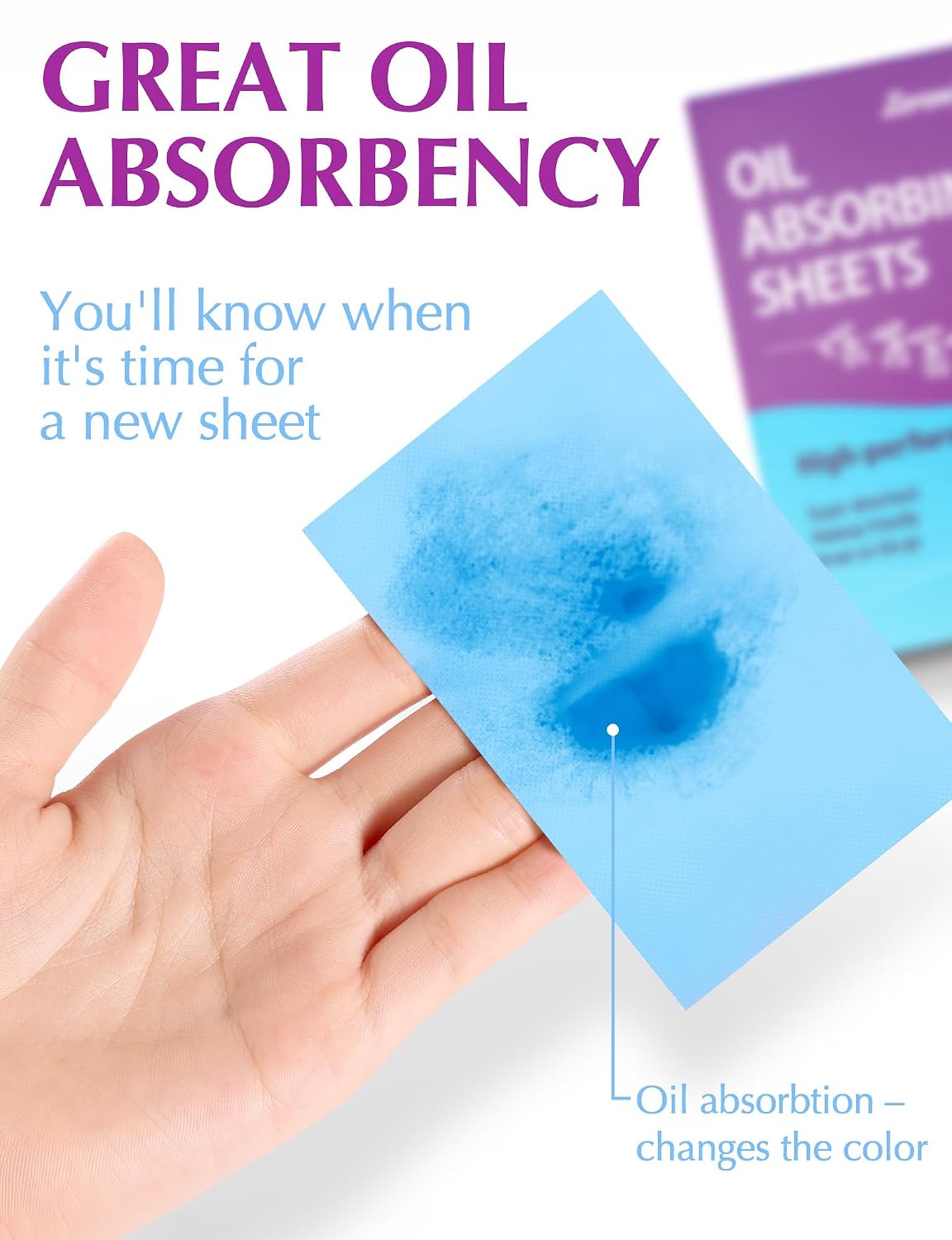 High-Performance Oil Absorbing Sheets for Face - 3 pack (150 sheets) - Makeup Friendly Blotting Papers for Oily Skin - Oil Blotting Sheets for Face - Image 3