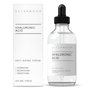 Asterwood Pure Hyaluronic Acid Serum for Face - Plumping, Anti-Aging, Hydrating - Fragrance-Free - 4 Fl Oz
