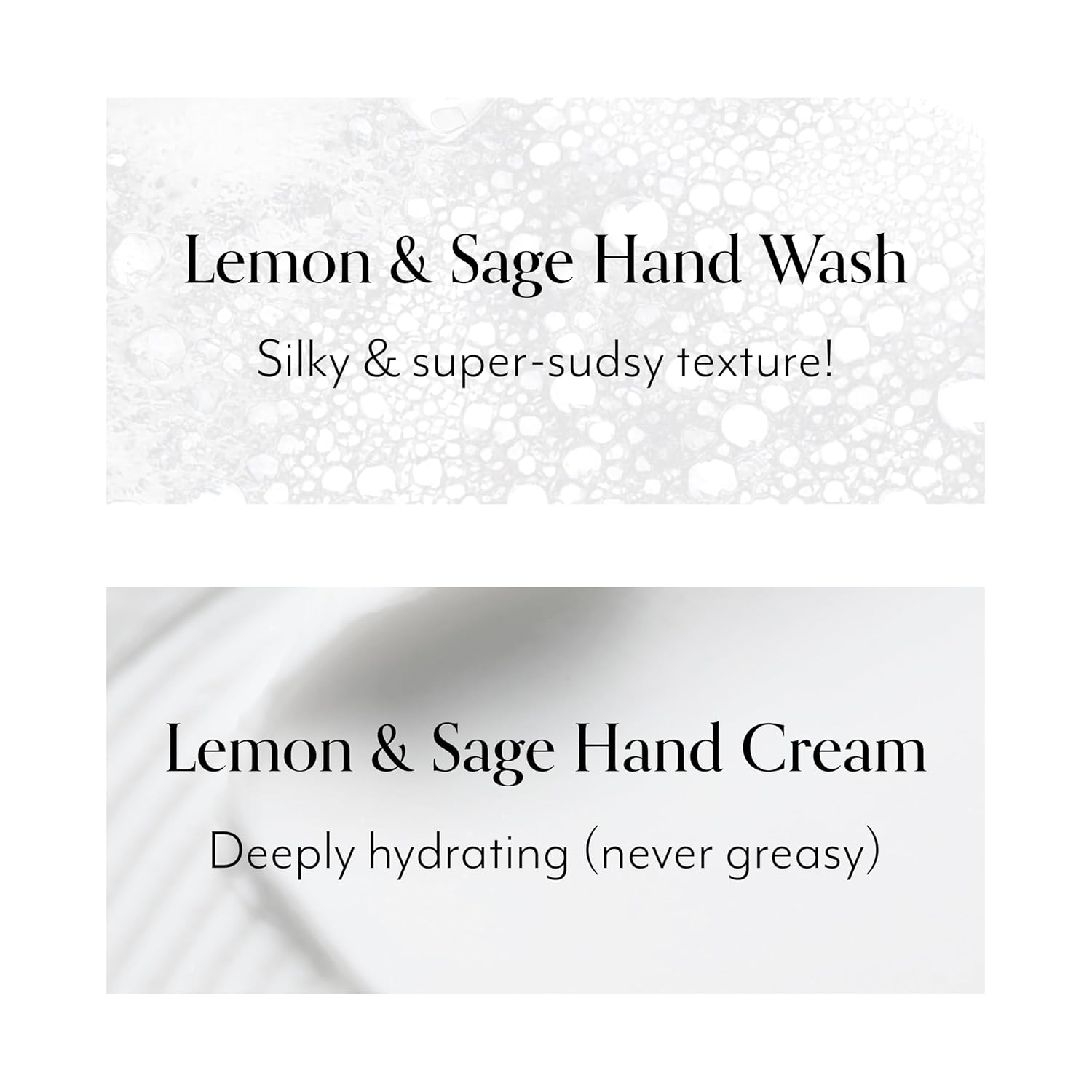 Bliss Lemon & Sage Happy Hands Duo | Hydrating Hand Wash & Nourishing Hand Cream Set with Decorative Tray - Image 2