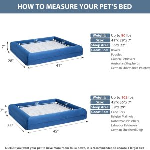 WNPETHOME XL Extra Large Dog Bed, Washable Dog Couch with Removable Waterproof Cover, Orthopedic Large Pet Sofa Bed with Bolster Sides for Sleeping