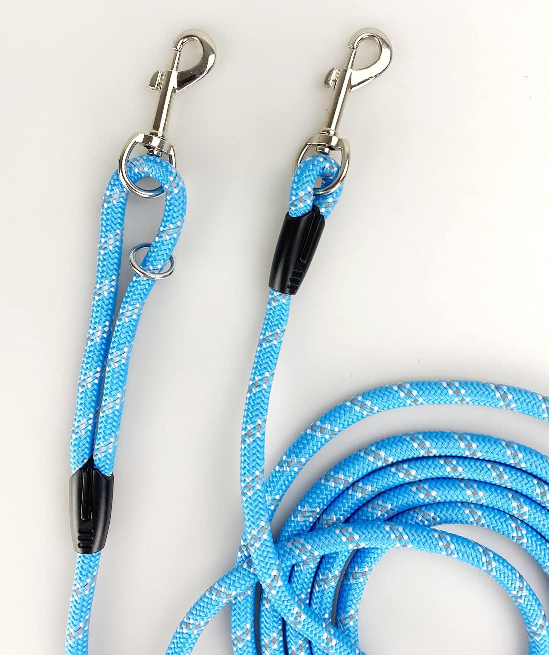 Long Rope Dog Leash for Dog Training 12FT 20FT 30FT 50FT, Reflective Threads Dog Cat Leashes Tie-Out Check Cord Recall Training Agility Lead for Large Medium Small Dogs (Blue, 10mm*50ft) - Image 3