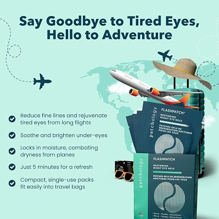 Patchology FlashPatch Night Eye Patches for Puffy Eyes & Dark Circles | 5pk | Puffiness & Anti Wrinkle Patches Nonslip Grip-Tech | Hydrating Eye Masks for a Radiant Look | Retinol, Squalane & Peptides - Image 3
