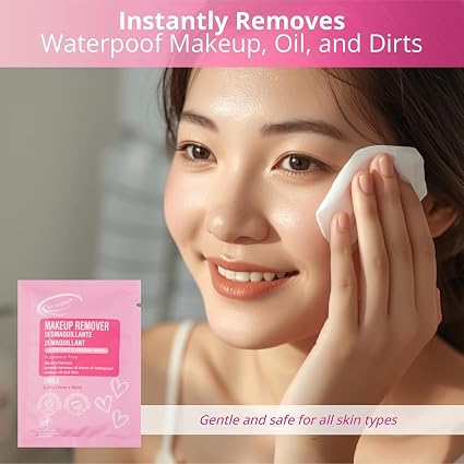 Air Jungles Bulk Makeup Remover Wipes 250 Ct, Individually Wrapped | Hotel Travel Size Toiletries, Cleansing Face, Lid & Eyes Waterproof Makeup, Vitamin E For All Skin Types, Fragrance-Free - Image 3