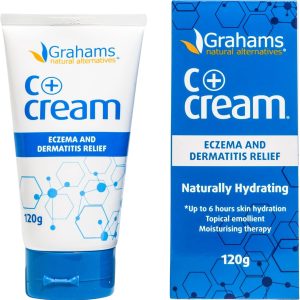 Grahams Natural C+ Eczema & Dermatitis Cream - All-Natural, Steroid-Free - Manuka Honey & Calendula - Clinically Proven Eczema Lotion for Kids & Adults - Itch Relief Cream for Extremely Dry Skin