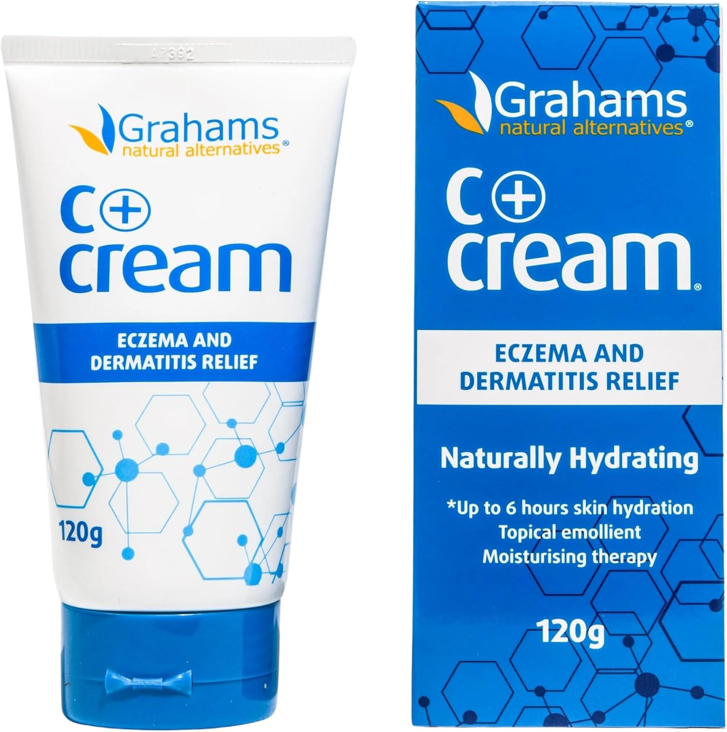 Grahams Natural C+ Eczema & Dermatitis Cream - All-Natural, Steroid-Free - Manuka Honey & Calendula - Clinically Proven Eczema Lotion for Kids & Adults - Itch Relief Cream for Extremely Dry Skin