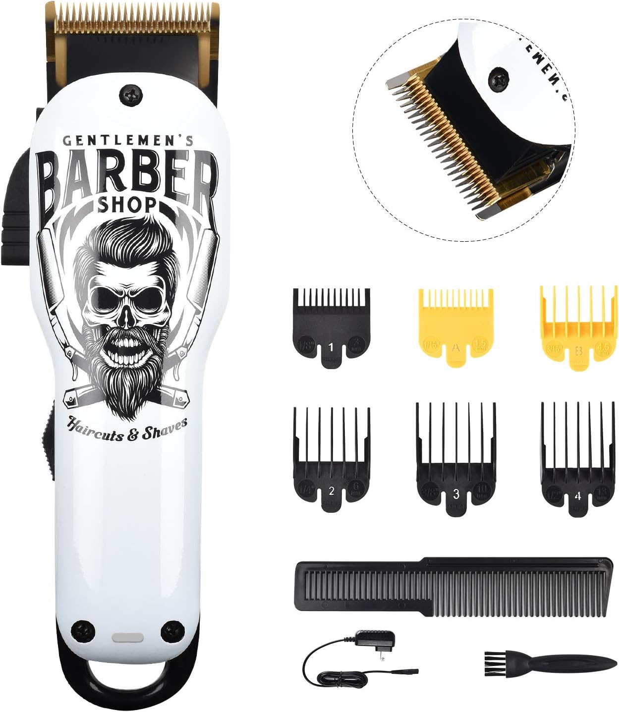 BESTBOMG® Updated Professional Hair Clippers Cordless Hair Haircut Kit Rechargeable 2000mAh Hair Beard Trimmer Haircut Grooming Kit with 6 Guide Combs & for Men/Father/Husband/Boyfriend - Image 2