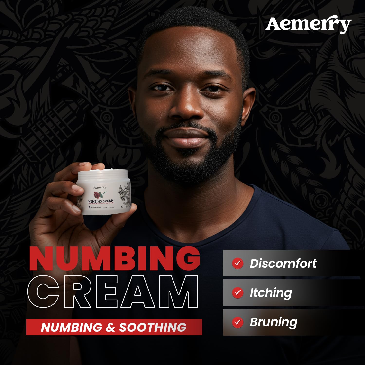 Tattoo Numbing CreamMaximum Strength: Numbing Cream for Tattoos, Extra Strength Numbing Cream - Up to 6 Hours Numbness for Multi-Purpose Use (White, 1.7 Ounce (Pack of 1)) - Image 2