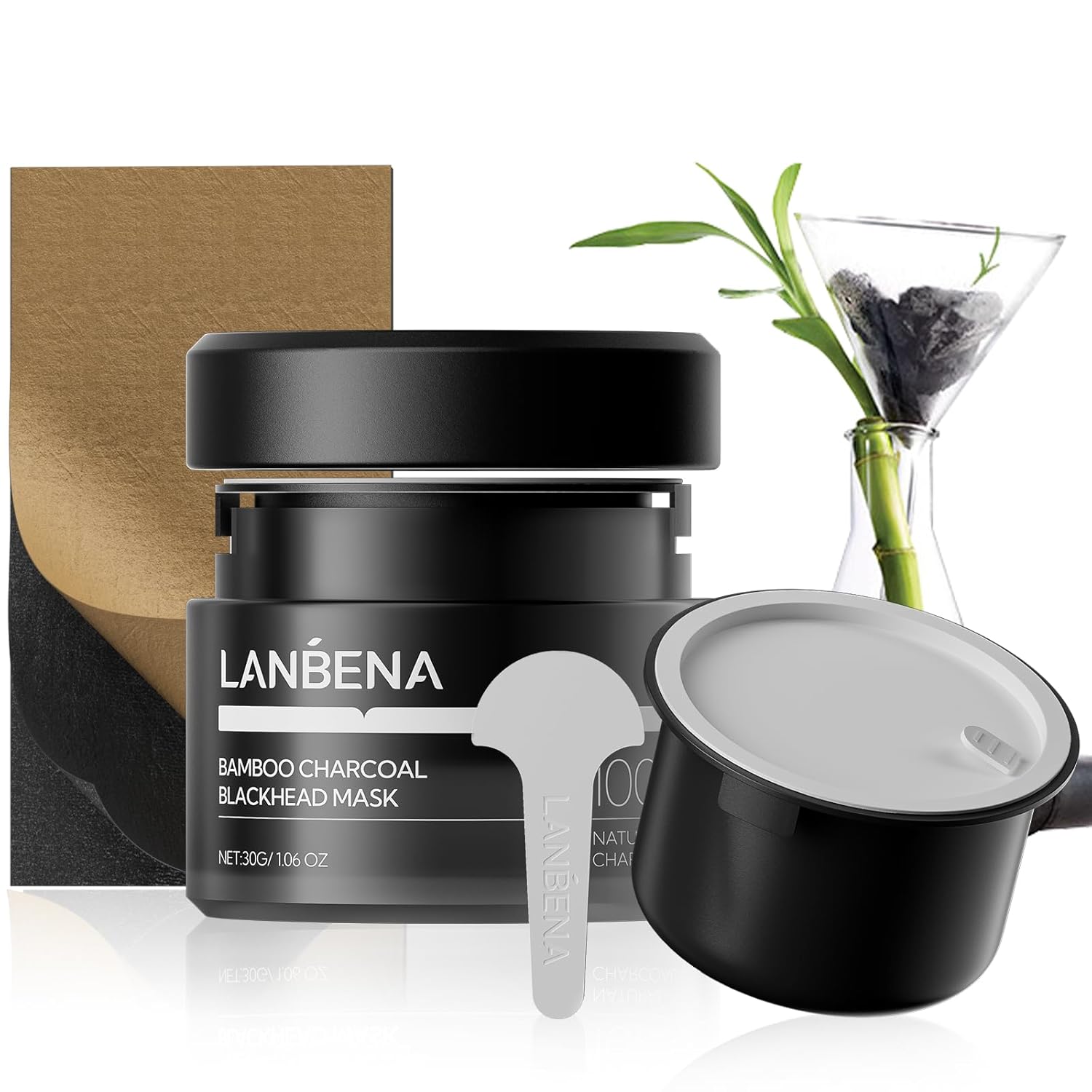 LANBENA 3.0 Bamboo Charcoal Nose Pore Strips, UPGRADED Blackhead Remover Mask for Stubborn Blackheads, Dirts, Whiteheads, Oil and More, Face Pore Purifying Cleansing, Aloe Vera, Volcanic Ash - Image 2