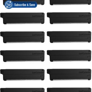 Bakblade 2.0 Back Hair Body Shaver Refill Cartridges 2.0, 2.0 Elite Shavers - Dryglide Technology (12 Razors Included)