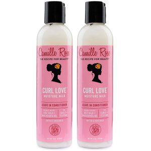 Camille Rose Leave-In Conditioner, Curl Love Moisture Milk 2-Pack –  Curly Hair Moisture, Detangler, Frizz Control, 8 Fl Oz