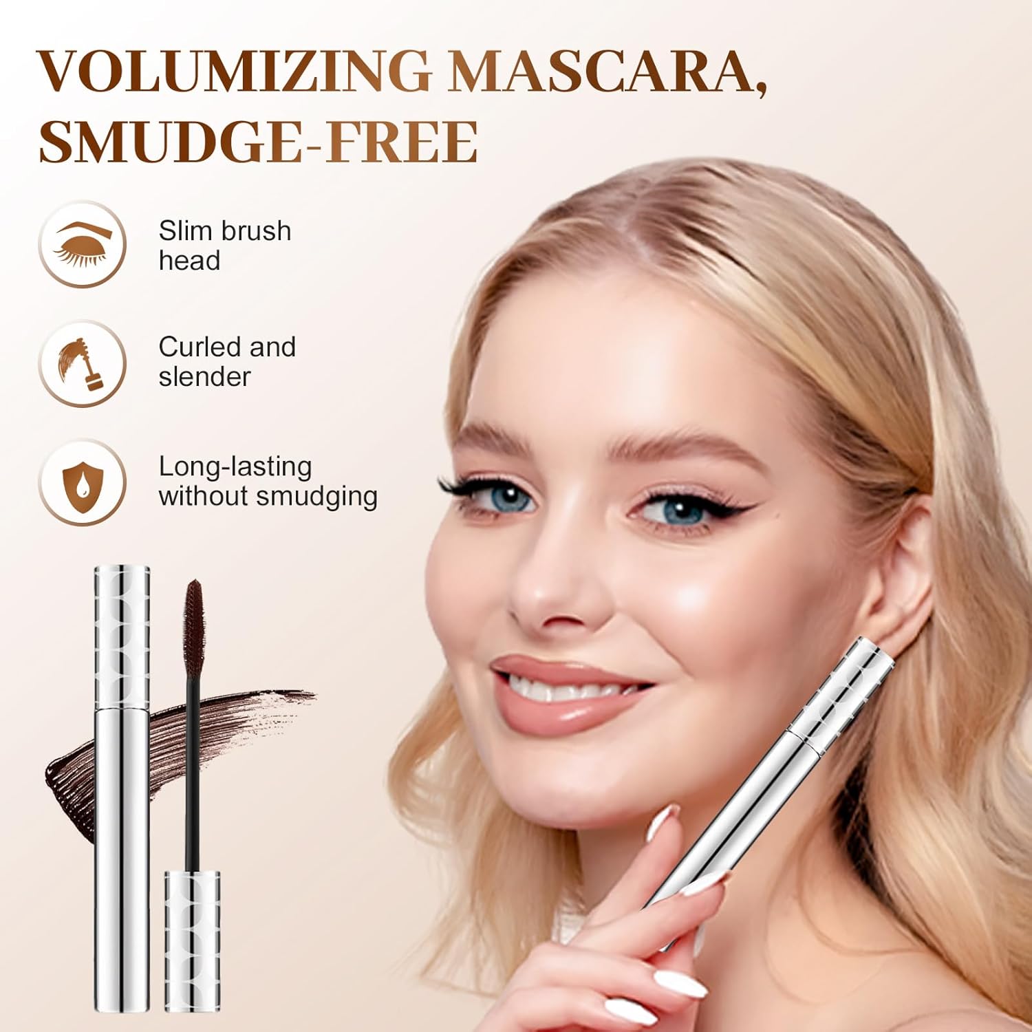 Mascara for Older Women 60 Plus, 2026 New Mascara Volume and Length for Mature Women with Thinning Lashes, Non Clumping Waterproof Long Wear (2PC Mix) - Image 3