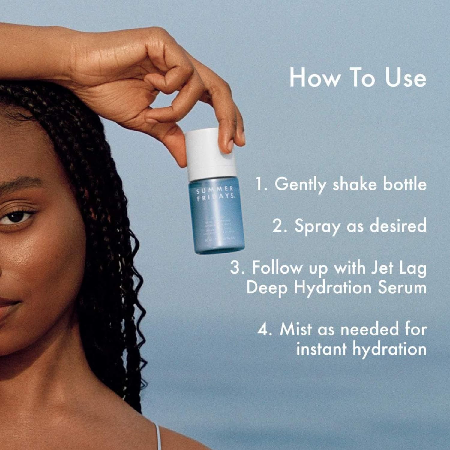 Summer Fridays Jet Lag Skin Soothing Hydration Face Mist - Ultra-Fine Facial Spray & Hydrating Mist to Comfort, Soothe & Help Provide Protective Moisture Barrier Support for Glowing Skin (1.7 Fl Oz) - Image 2