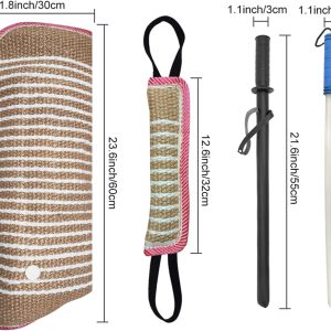 Professional Dog Bite Training Set - Tough Dog Bite Sleeve, Protection for K9, Pitbull, German Shepherd (4 Pack)