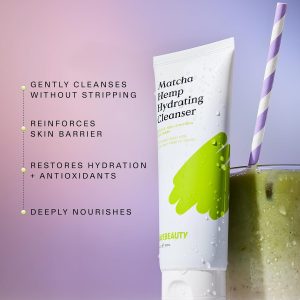 KraveBeauty Matcha Hemp Hydrating Cleanser for Sensitive Skin, 2 Pack, Gentle, Non-Stripping Face Wash with Matcha, Hemp Seed Oil & Glycerin, Fragrance Free, 2 x 120ml