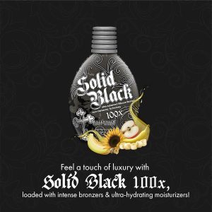 2 PACK Millennium Tanning SOLID BLACK 100X Dark Tanning Lotion Indoor Outdoor Tan Enhancing Silicone Bronzer Tanning Bed Lotion 13.5 Fl oz (400 ml)