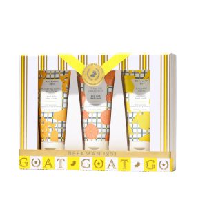 Beekman 1802 Palm Perfection Goat Milk Hand Cream Gift Set – 3-Piece Set – Moisturizing Hand Lotion for Dry Skin – Non-Greasy – Sensitive Skin Safe – Cruelty Free