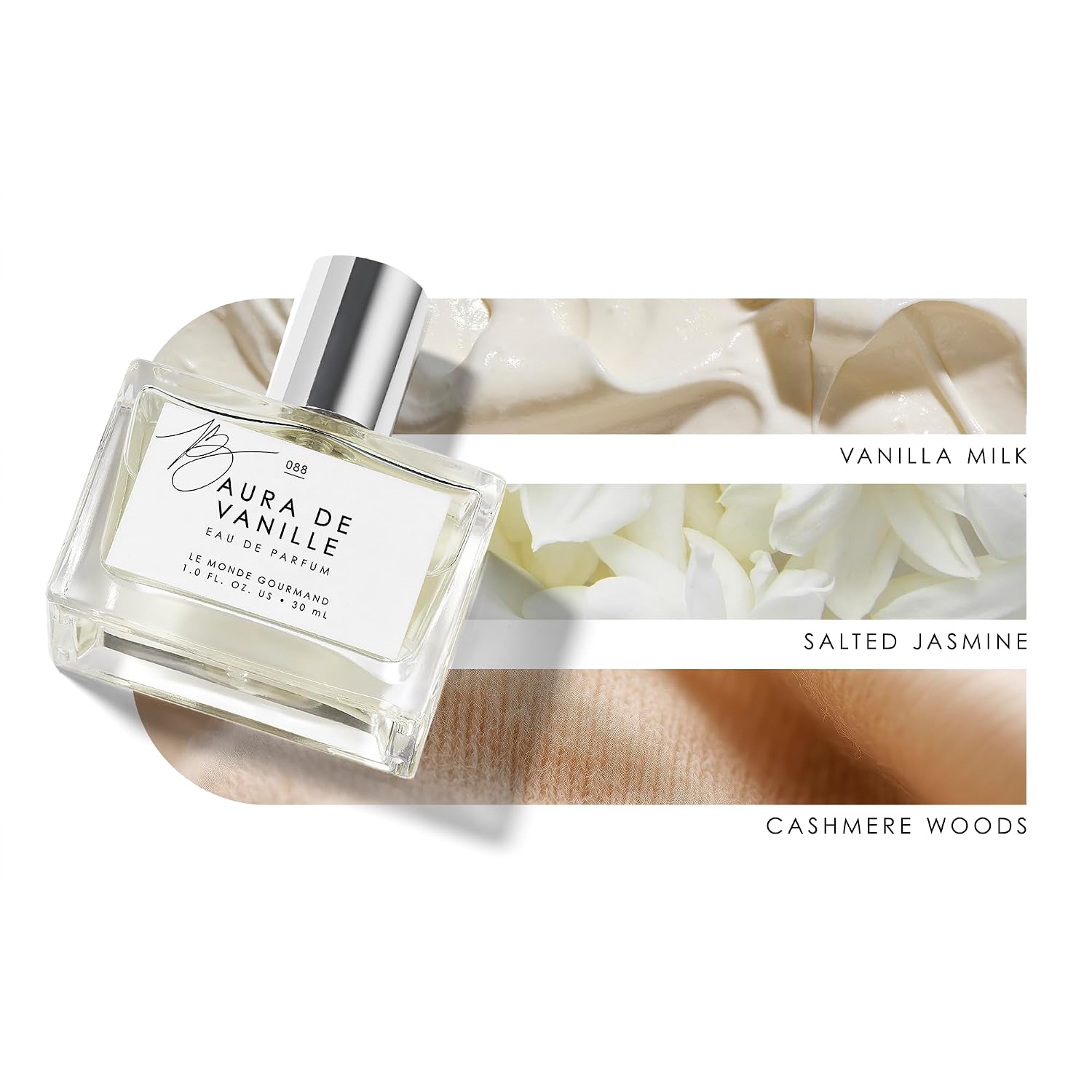Le Monde Gourmand Aura de Vanille Eau de Parfum Spray Perfume for Women, Toni Bravo, Vanilla Milk, Plum & Cashmere Woods Scent, 1 fl oz (30 ml) - Image 2