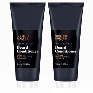 Scotch Porter Hydrate & Nourish Beard Conditioner for Men, Original, 2-Pack | Long-Lasting Moisture Helps Strengthen, Reduce Frizz & Promote Healthy Hair Growth for Dull, Dry, Coarse Beards, 2 x 7.1 Oz.