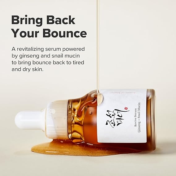 Beauty of Joseon Revive Snail Mucin Ginseng Serum Hydrating Peptide Facial Moisturizer Dark Spot Acne Scar Remover for Sensitive Face. Korean Skin Care for Men and Women, 30ml, 1fl. Oz - Image 2