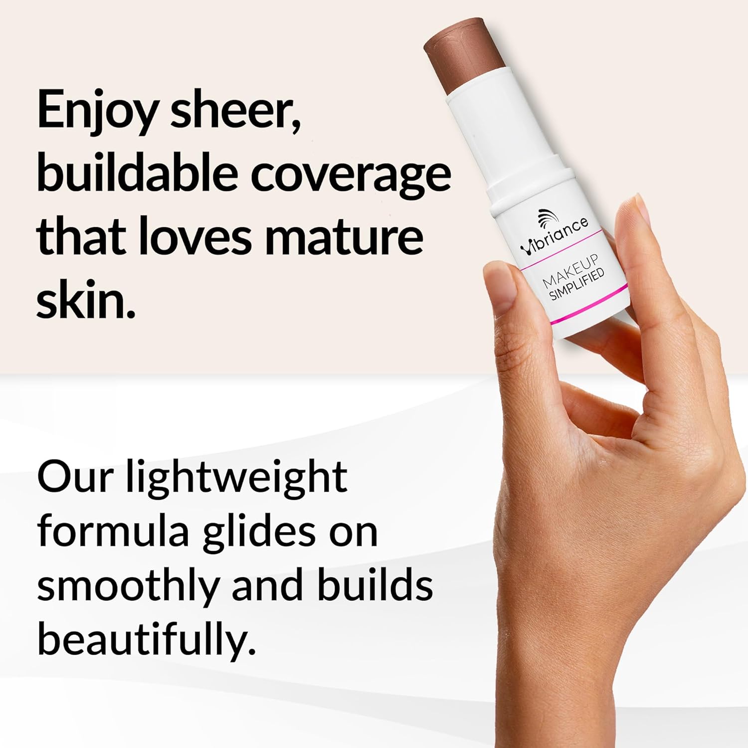 Vibriance Complexion Sticks - Foundation for Mature Skin - Sheer, Buildable Coverage Face Makeup Foundation for Older Women - 3-in-1 Base, Contour, Concealer - Deep / Dark - Image 2