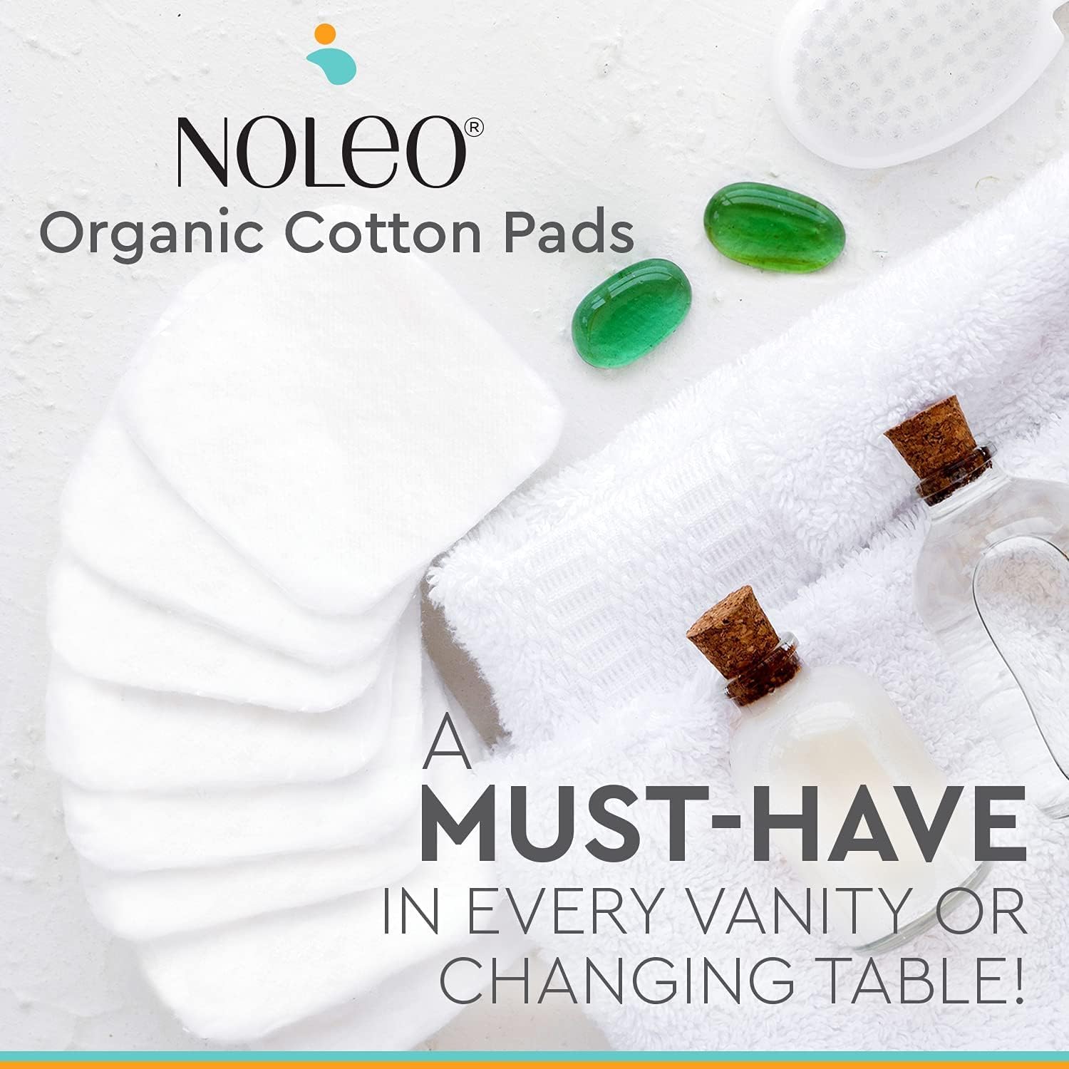 Organic Cotton Pads (450 Count (Pack of 3), Large & Pressed) - Lint Free, Soft, No Hard Edges, 3" 54x3 54 - Image 3