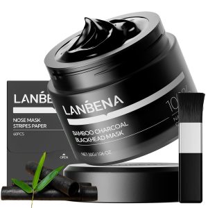 LANBENA Upgraded 2.0 Bamboo Charcoal Blackhead Remover Mask - 60 Nose Strips, Peel off & Purify Pores, Deep Cleanse for All Skin Types