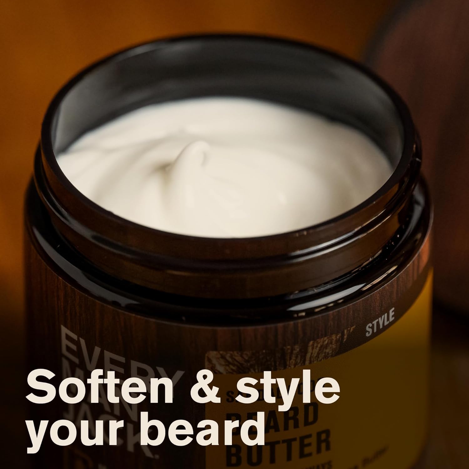Every Man Jack Beard & Scruff Softening Butter- Aged Bourbon Fragrance - Hydrates & Styles Dry, Unruly Beards While Relieving Itch - Made with Shea Butter & Coconut Oil - 4-ounce (2 Pack) - Image 3