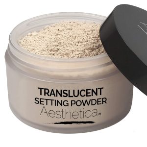 Aesthetica Translucent Setting Powder Matte Finishing Makeup Loose Setting | Flash Friendly Translucent Powder Foundation - Loose Face Powder Includes Velour Puff