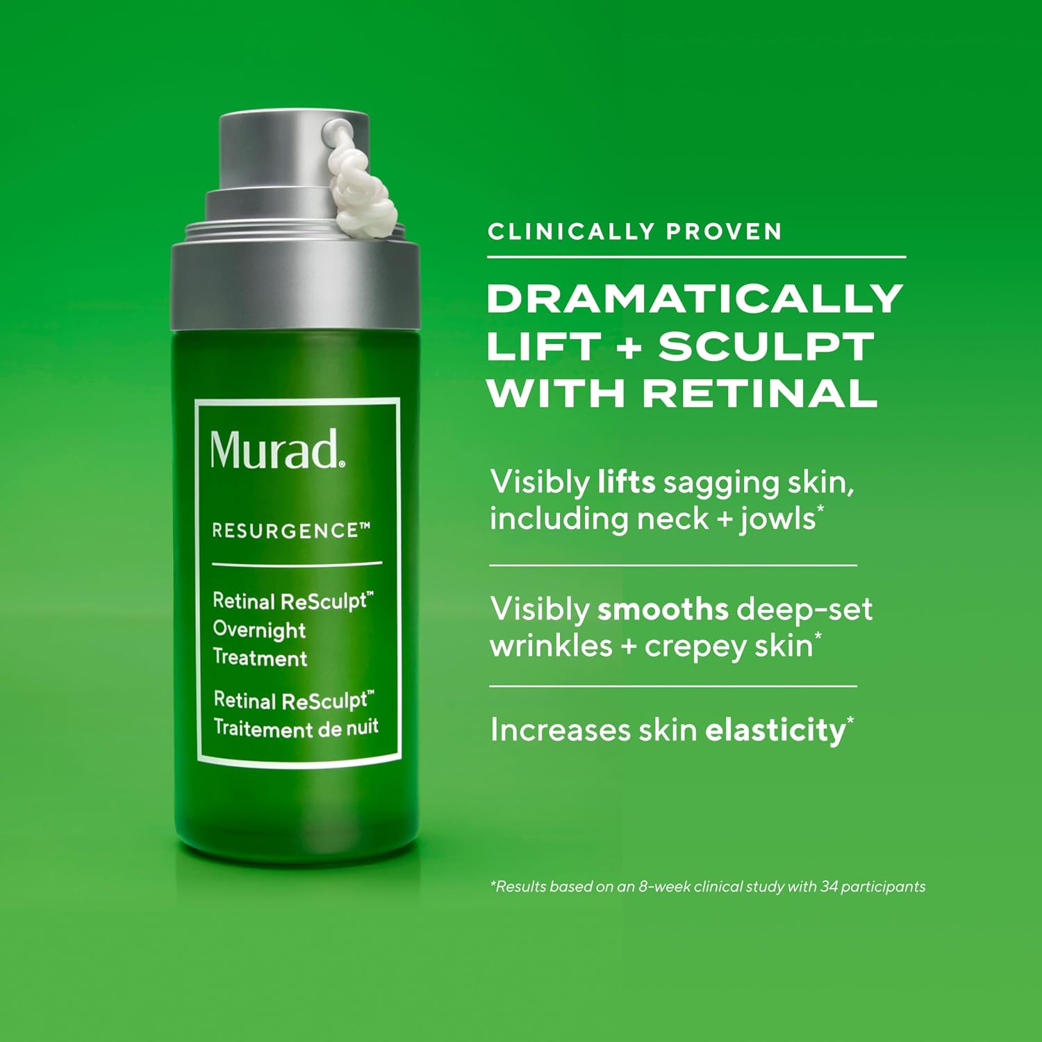 Murad Retinal ReSculpt Overnight Treatment - Encapsulated Retinal | Anti-aging face serum with Encapsulated Retinal delivers potent Vitamin A deeper into skin to visibly firm and lift - Image 3