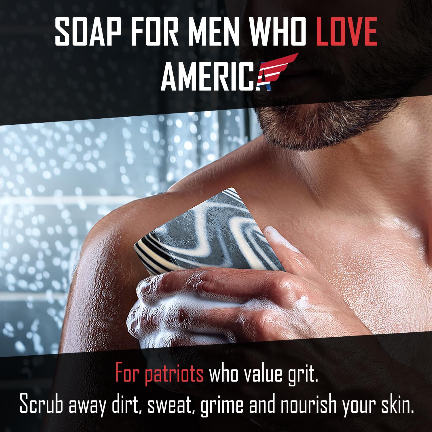 Right Wing Naturals Bar Soap Gift Set for Men | Handcrafted Cold-Pressed Soap | Handmade Organic Soap for Men | Most Popular Flavors | Natural Scented Men’s Bar Soap| Pack of 4 Bars - Image 3