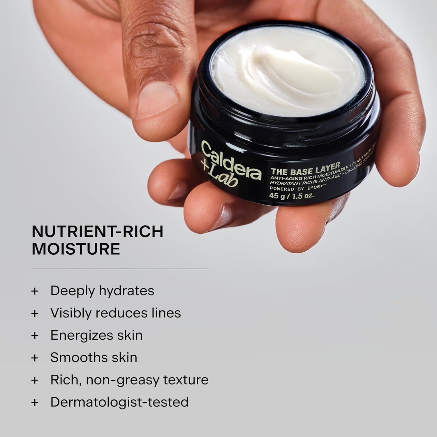 Caldera + Lab The Base Layer | Men's Organic Face Cream Moisturizer for Dry, Sensitive, & Normal Skin – Vegan, Natural & Antioxidant Packed Facial Skincare - Image 2