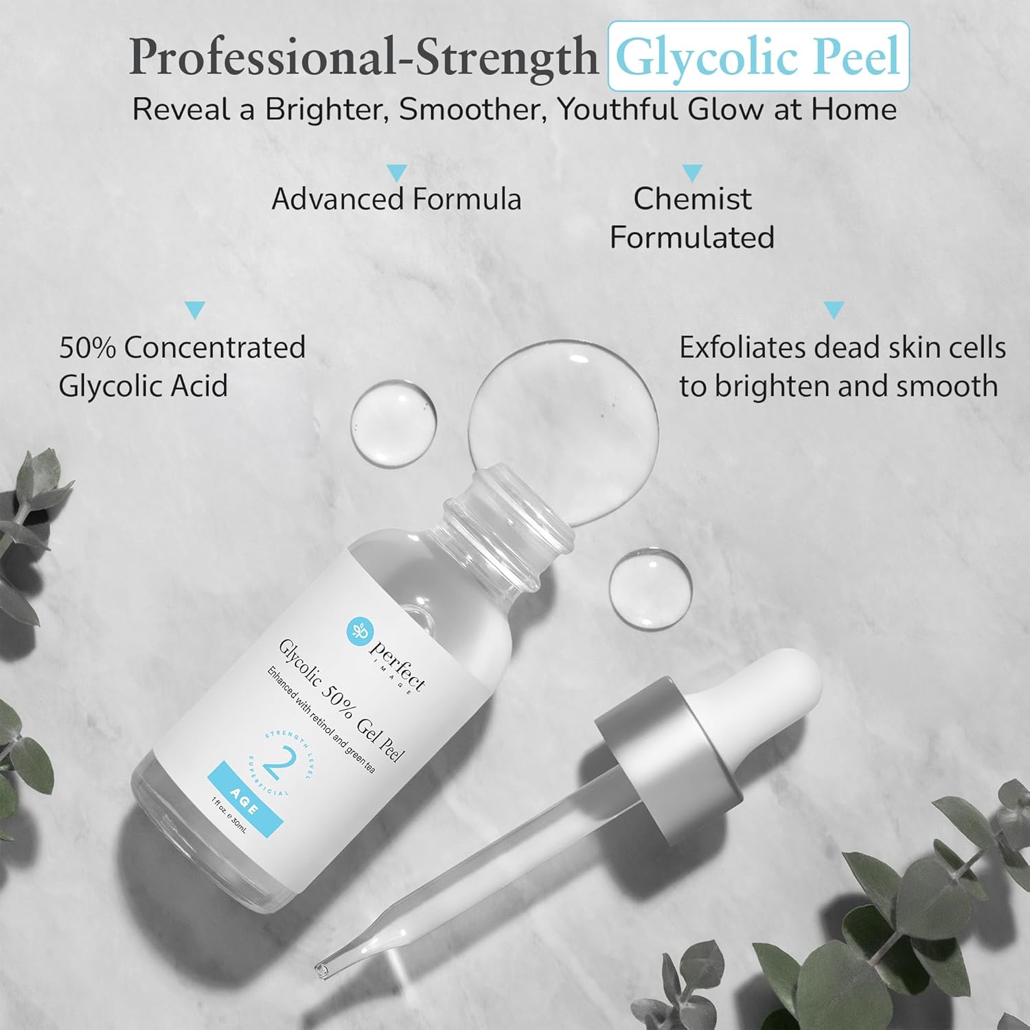 Glycolic Acid 50% Gel Peel - Enhanced with Retinol & Green Tea Extract (Professional Skin Peel)1 ounce - Image 2