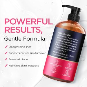 Retinol Serum for Face with Hyaluronic Acid, Vitamin E & Aloe Vera Anti-Aging Serum Supports Even Tone and Hydration Paraben&Fragrance-Free Cruelty Free All Skin Types Made in USA (8 Oz)