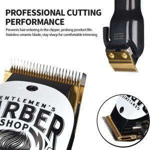 BESTBOMG® Updated Professional Hair Clippers Cordless Hair Haircut Kit Rechargeable 2000mAh Hair Beard Trimmer Haircut Grooming Kit with 6 Guide Combs & for Men/Father/Husband/Boyfriend