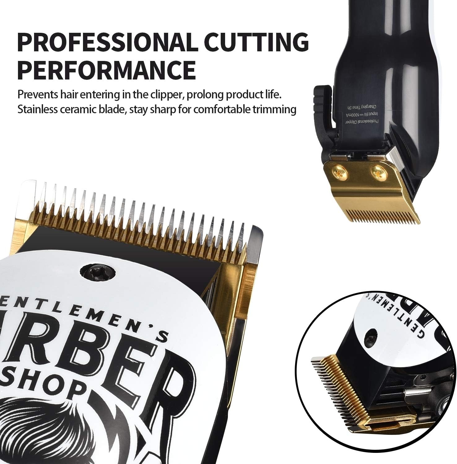 BESTBOMG® Updated Professional Hair Clippers Cordless Hair Haircut Kit Rechargeable 2000mAh Hair Beard Trimmer Haircut Grooming Kit with 6 Guide Combs & for Men/Father/Husband/Boyfriend