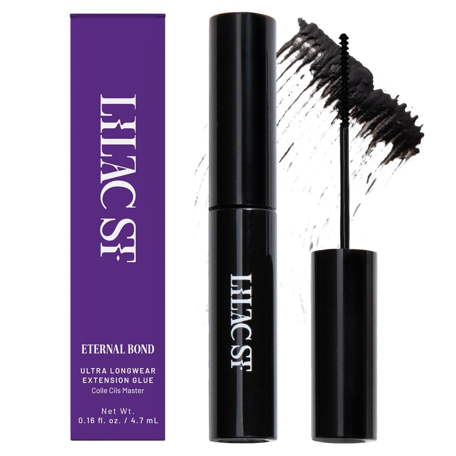 Lilac St - Eternal Bond (Black) - Lash Cluster Glue - Mini Mascara Wand Applicator - Strong & Flexible Hold - Waterproof - Sensitive Eyes Safe - Cruelty Free, Vegan, Women Founded - 0.16 fl oz - Image 2