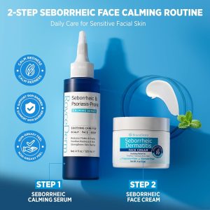 Roycederm 2-Step Face Care Routine for Seborrheic Dermatitis-Prone Skin – Calming Serum & Soothing Face Cream