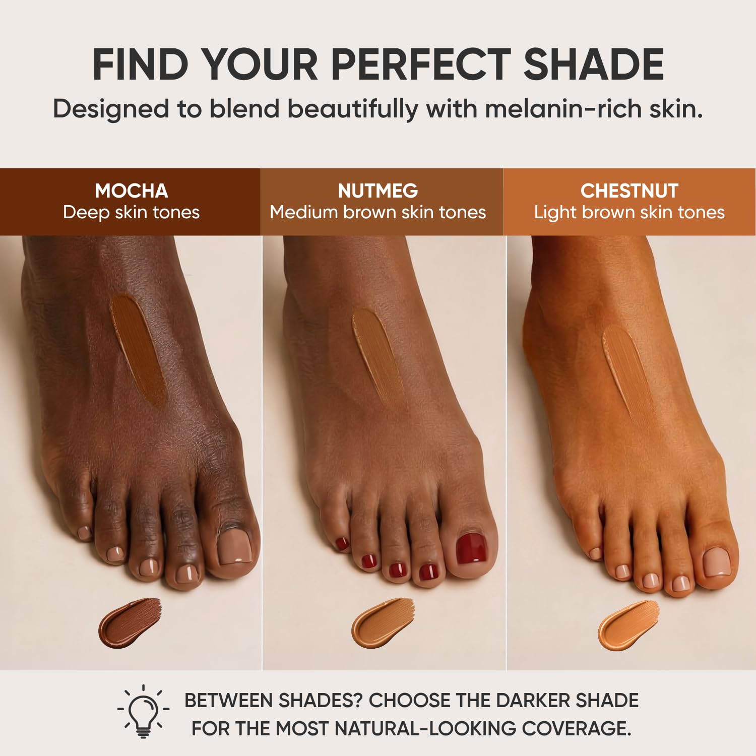 The Toe Corn Makeup That Instantly Covers Toe Corns | Waterproof | Foot Care | Body and Scar Blemishes | Tattoo Cover up | Gift for Her (MOCHA) - Image 2