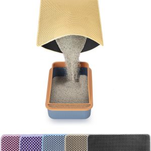 Cat Litter Mats Litter Trapping Mat,Cat Litter Box Mat for Floor 32"x22"