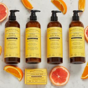 Pharmacopia Citrus Body Lotion - Hydrating Natural Moisturizer with Aromatherapy Benefits - Cruelty-Free Vegan Skin Care - Shea Butter, Aloe Vera, and Jojoba Oil - Lotion for Dry Skin, 16 oz